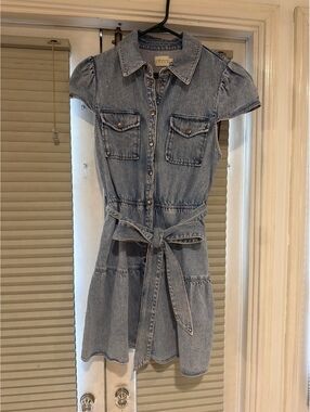 Alice + Olivia Denim Dress with Belt, Size 12